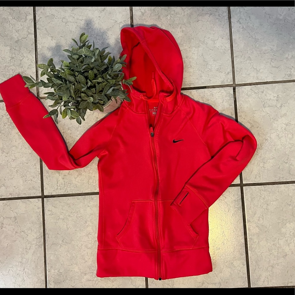 Nike xs Neón pink zip up thermafit jacket.